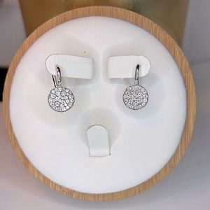 Super fire sparkly earrings micro paved circled 0.6tcw